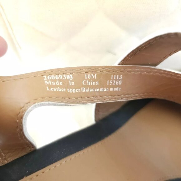 Womens Clarks Leather Wedge Sandals Shoes 10 M Blue Gray Buckle - Picture 3 of 12